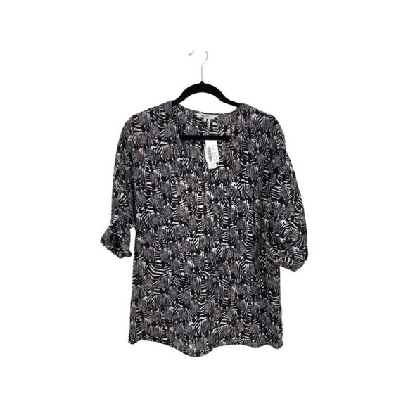 ZOZO Short Sleeve Top Womens Medium Animal Print Shirt NWOT - Picture 1 of 5